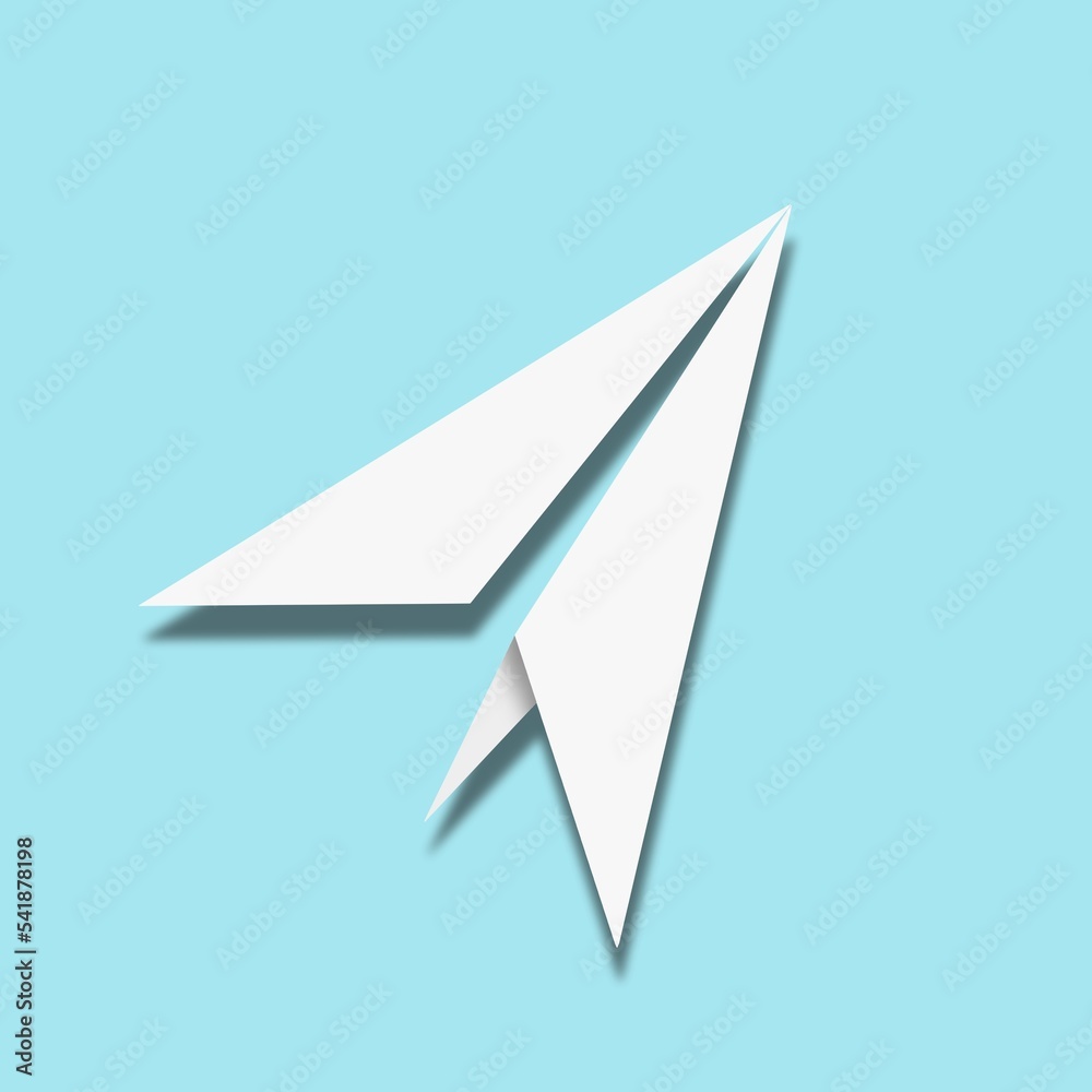 paper plane on blue sky background, paper plane icon, web icon, social media icon paper plane on blue sky background, paper plane icon, web icon, social media icon