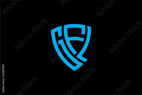 GFL creative letter shield logo design vector icon illustration photo