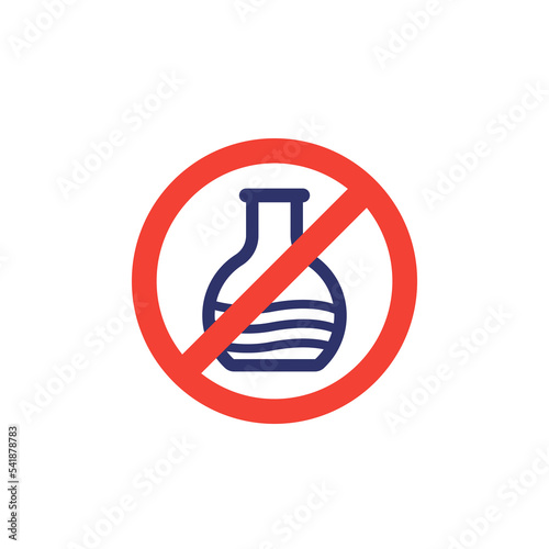 Chemical free, no preservatives vector icon