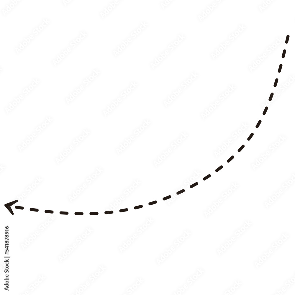 Dashed line arrow