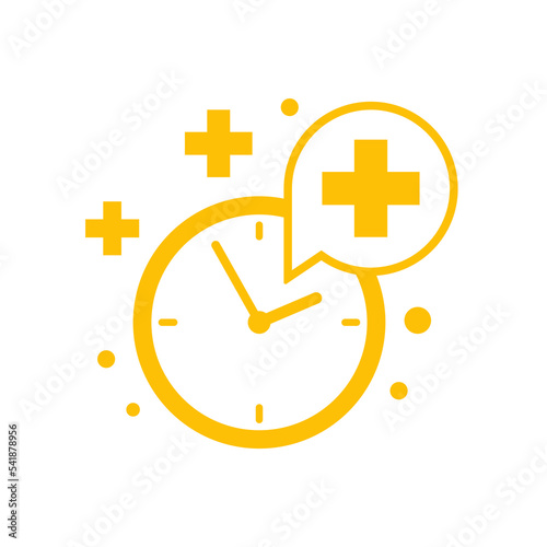 medical appointment time icon, vector