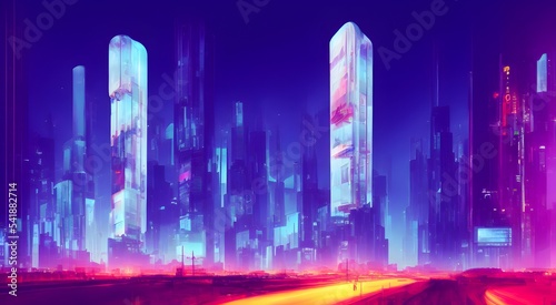 近未来の高層ビル街 © Bob