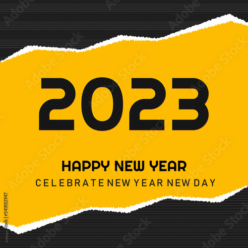 Happy new year 2023 celebration card social template