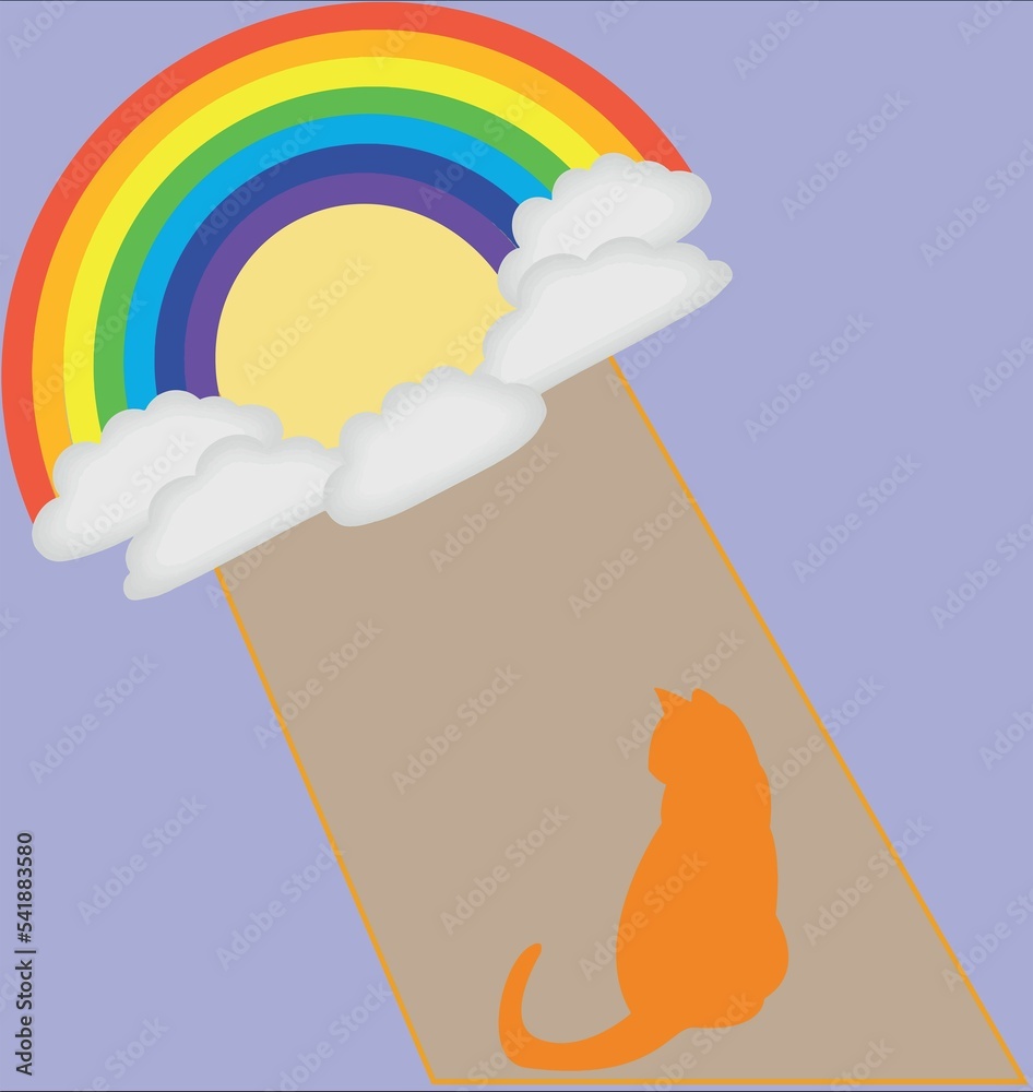 rainbow-bridge-for-cats-stock-illustration-adobe-stock