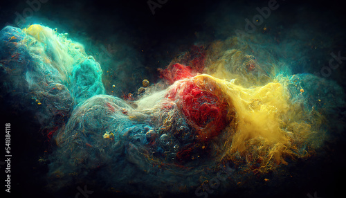 Digital art. Nebula. AI render. © writerfantast