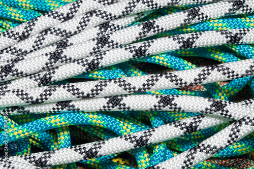 Climbing colorful rope as a background