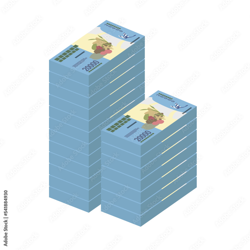Malagasy Ariary Vector Illustration. Madagascar money set bundle banknotes. Paper money 20000 MGA. Flat style. Isolated on white background. Simple minimal design. Malagasy Ariary Vector Illustration. Madagascar money set bundle banknotes. Paper money 20000 MGA. Flat style. Isolated on white background. Simple minimal design.