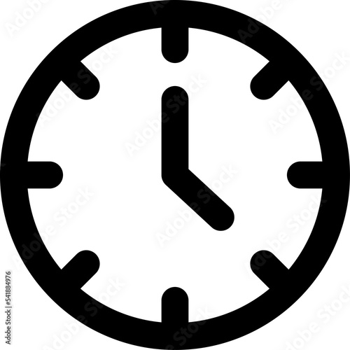Clock or Time icon in Circle Shape