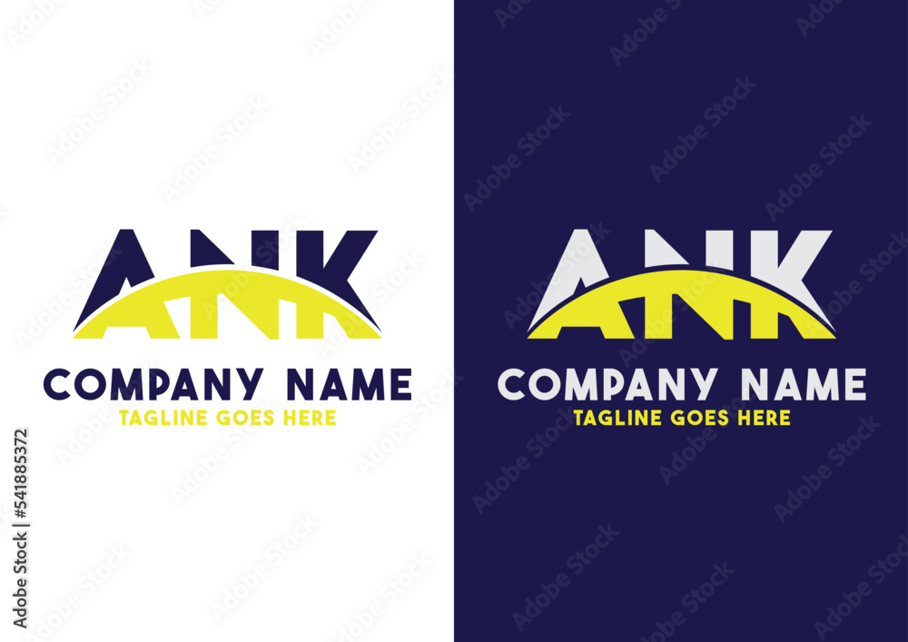 Letter ANK logo design vector template, ANK logo Stock Vector | Adobe Stock