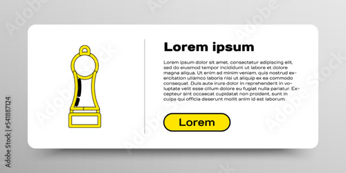 Line Pepper icon isolated on white background. Cooking spices. Colorful outline concept. Vector