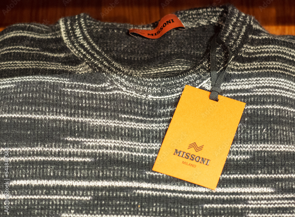 Pantalon Missoni En Tweed Gris - Laine/coton, Taille 6, Occasion Très Bon état