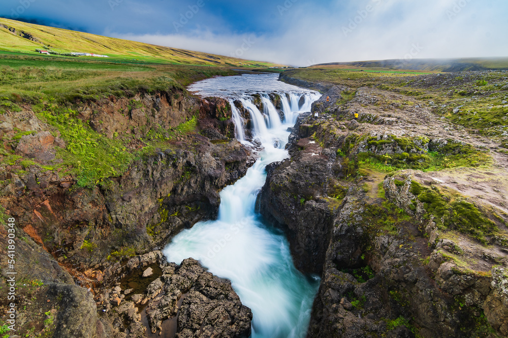 Landscape of the Kolugljúfur Canyon (Iceland)