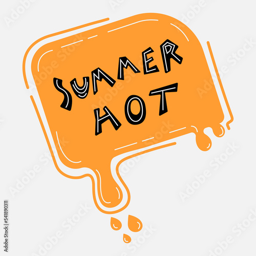 hot summer artistic typography vector design for print web projects