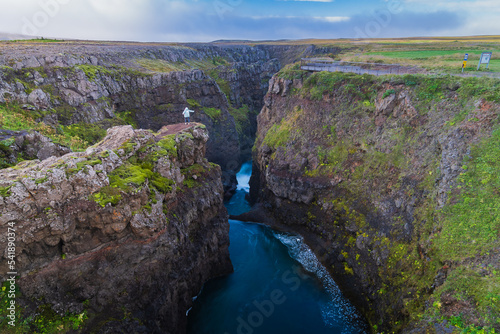 Landscape of the Kolugljúfur Canyon (Iceland)