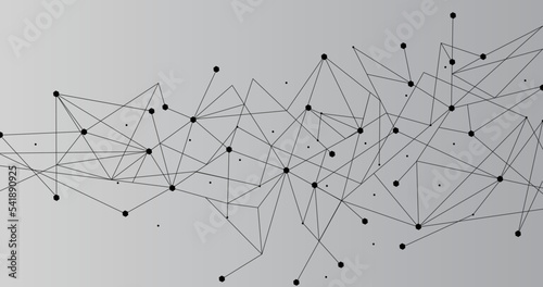 Black network. Abstract connection on grey background. Network technology background with dots and lines for desktop. Ai background. Modern abstract concept. Line background  network technology vector