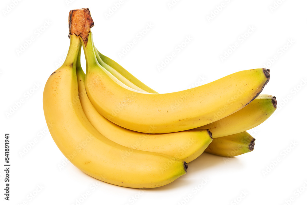 Bananas. A bunch of ripe bananas on a white background. Isolate
