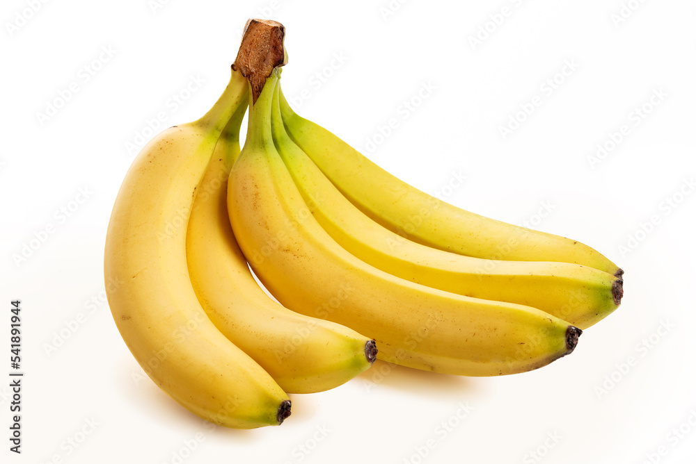 Bananas. A bunch of ripe bananas on a white background. Isolate