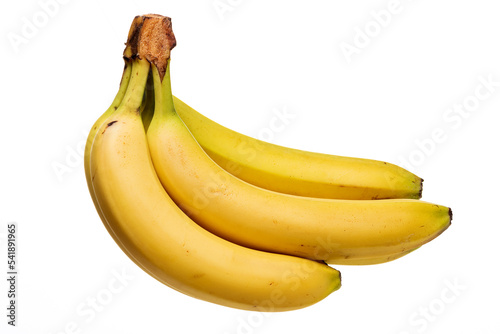 Obraz na płótnie Bananas. A bunch of ripe bananas on a white background. Isolate w salonie