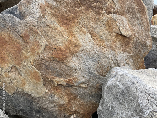 Stone rock boulder texture seaside landscape northern nature