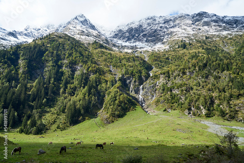 Wanderung im Felbertal in Österreich Hohe Tauern