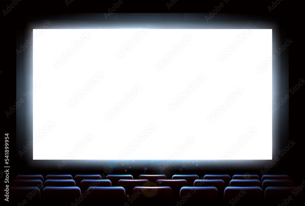A movie screen in a cinema theater or theatre background - obrazy, fototapety, plakaty 