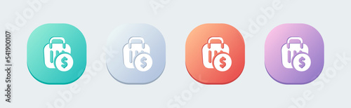 Checkout solid icon in flat design style. Purchase signs vector illustration.