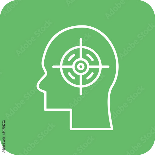Obsession Line Round Corner Background Icon