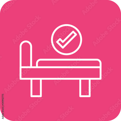 Room Availability Line Round Corner Background Icon