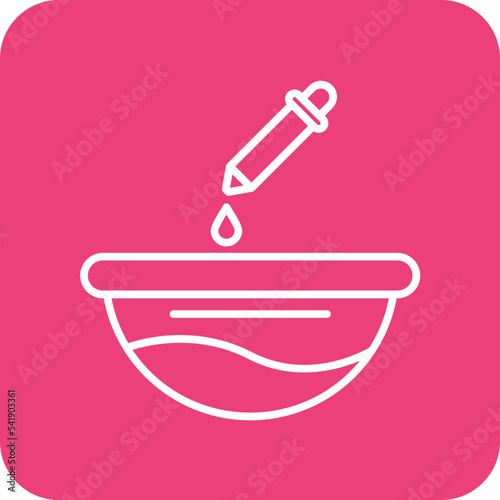 Dropper Line Round Corner Background Icon