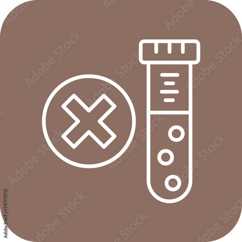 No Preservatives Line Round Corner Background Icon