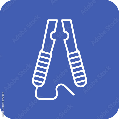 Jumper Line Round Corner Background Icon