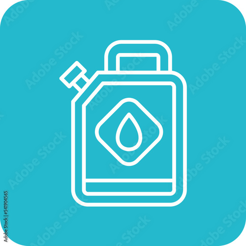 Canister Line Round Corner Background Icon