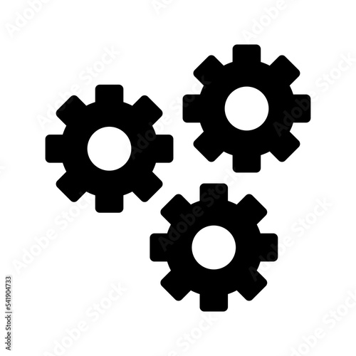 Gear icon template color editable. Gear symbol color editable