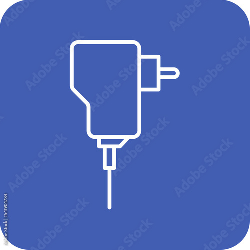 Adapter Line Round Corner Background Icon