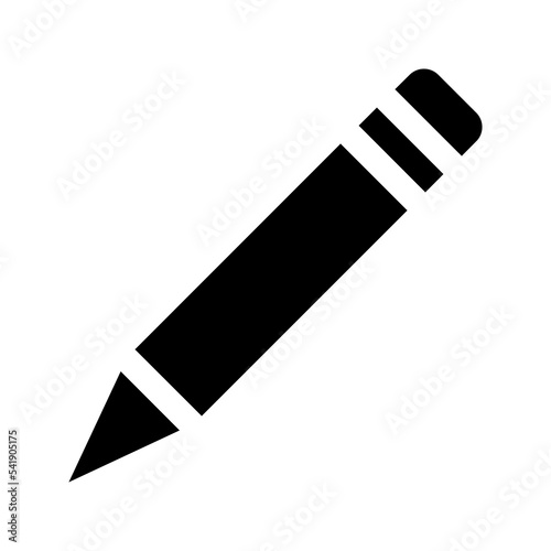 Pencil flat icon. Single high quality outline symbol of graduation for web design or mobile app color editable