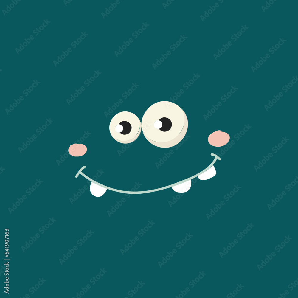 Fototapeta premium Monster print with slogan. Cartoon character design for fashion fabrics, textile graphics, prints