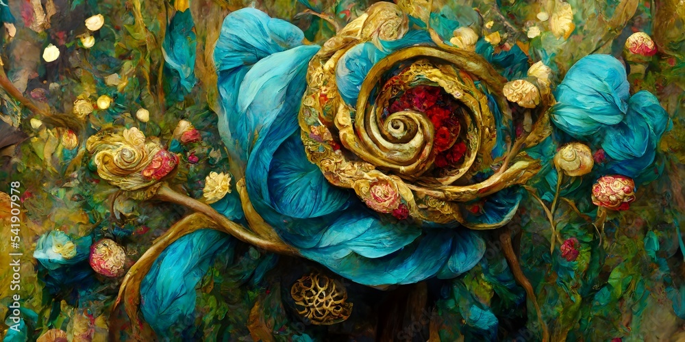 custom made wallpaper toronto digitalAbstract floral organic wallpaper background. no frame oil painting an abstract figurative magical rose flower illustration