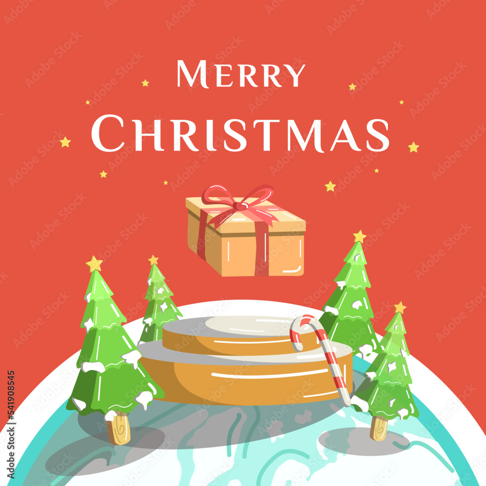 Merry Christmas illustration banner