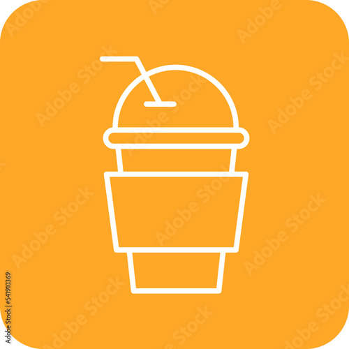 Frappe Line Round Corner Background Icon