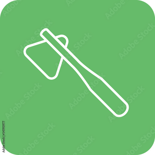 Reflex Hammer Line Round Corner Background Icon