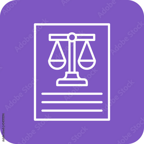 Judgement Line Round Corner Background Icon