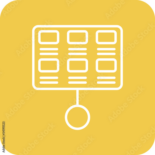Storyboard Line Round Corner Background Icon