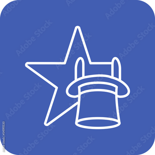 Stunt Line Round Corner Background Icon