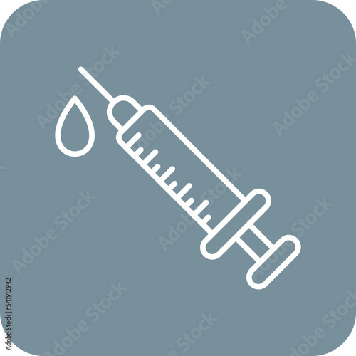 Injections Line Round Corner Background Icon