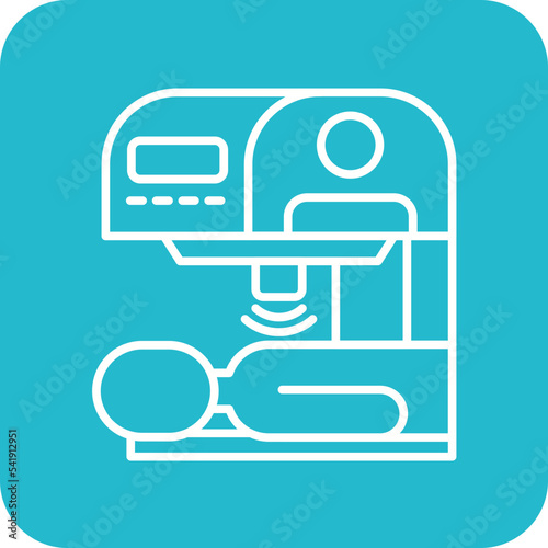 Densiometry Line Round Corner Background Icon