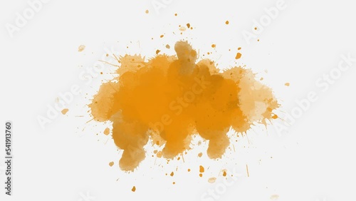 ink bleed reveal transition. ink splatter compositing. Abstract orange color ink splatter slow motion reveal transition. ink brush stroke, fluid art background, overlay, alpha matte composition.	