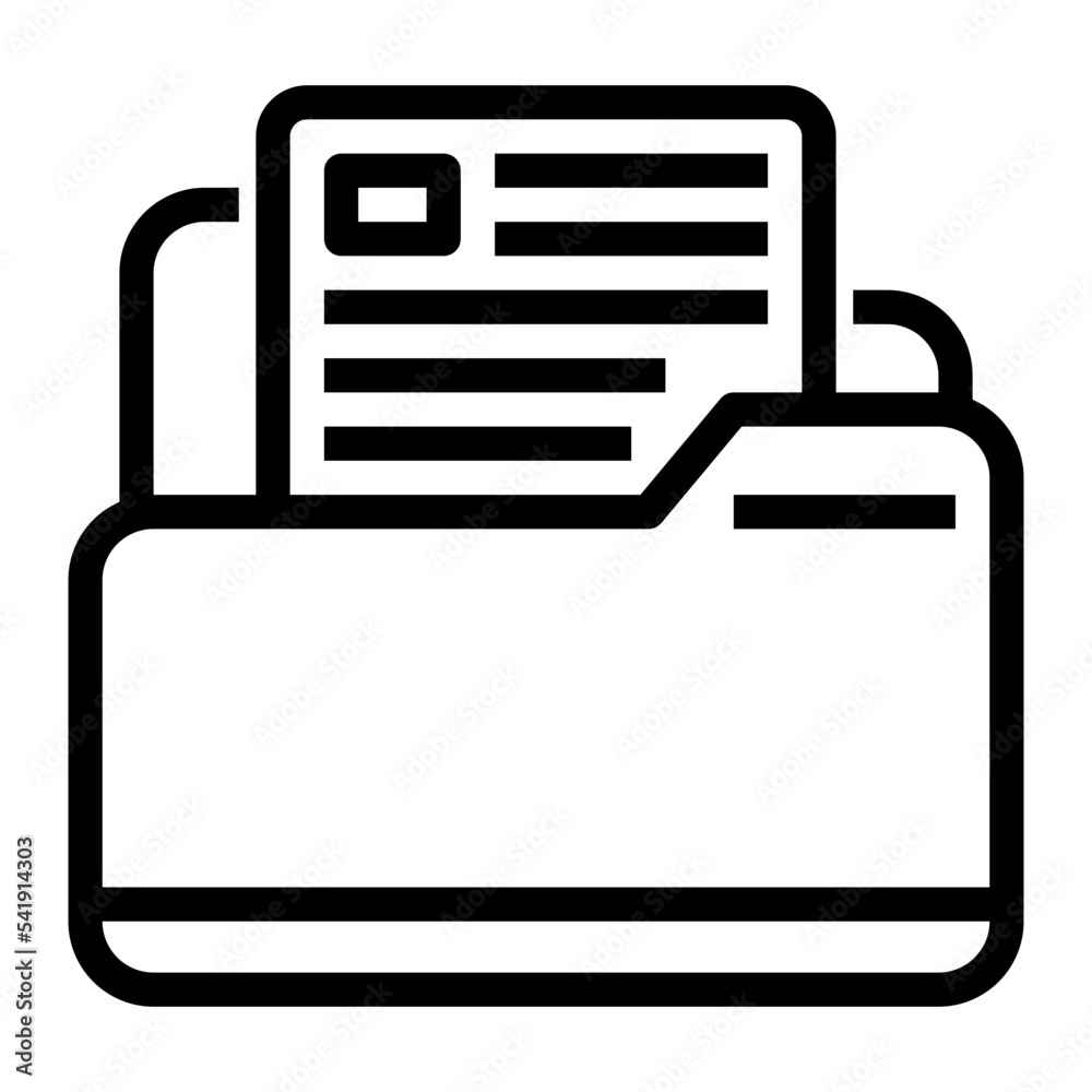 Icon Folder With Style Outline Icon Folder With Style Outline