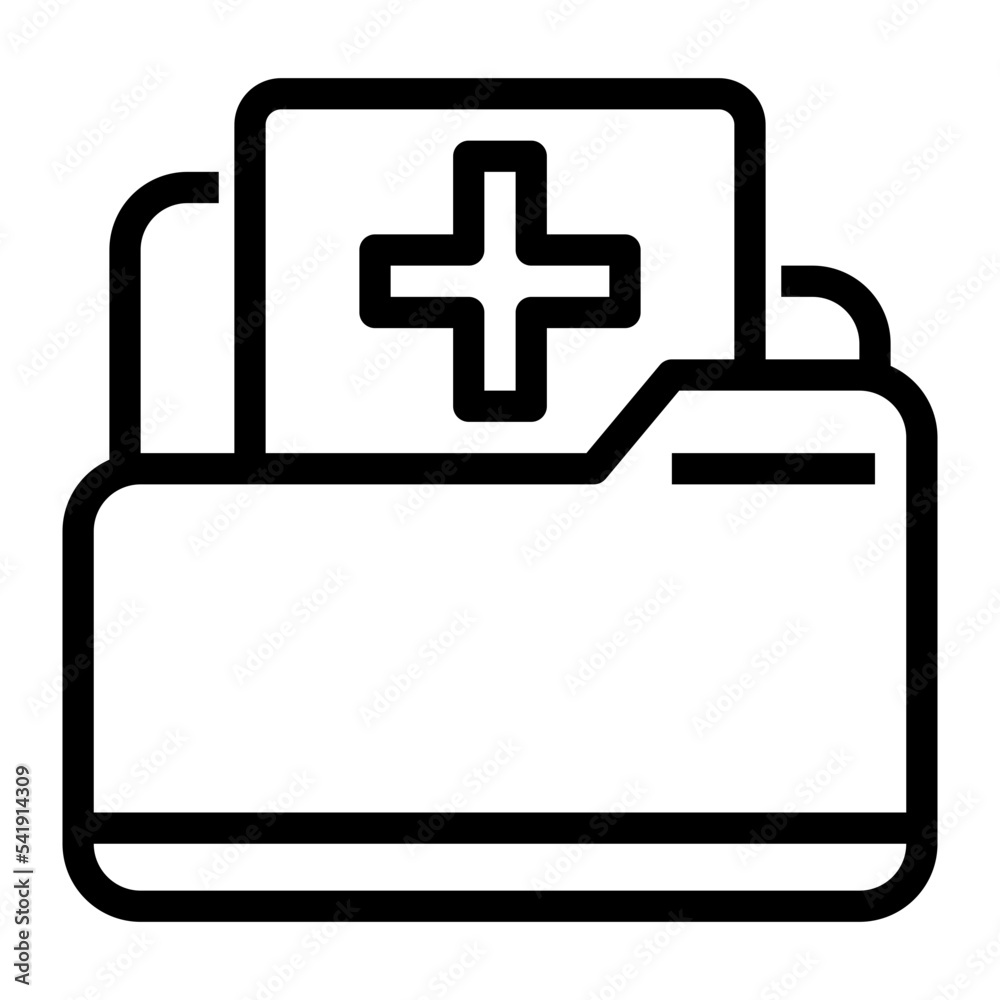 Icon Folder With Style Outline