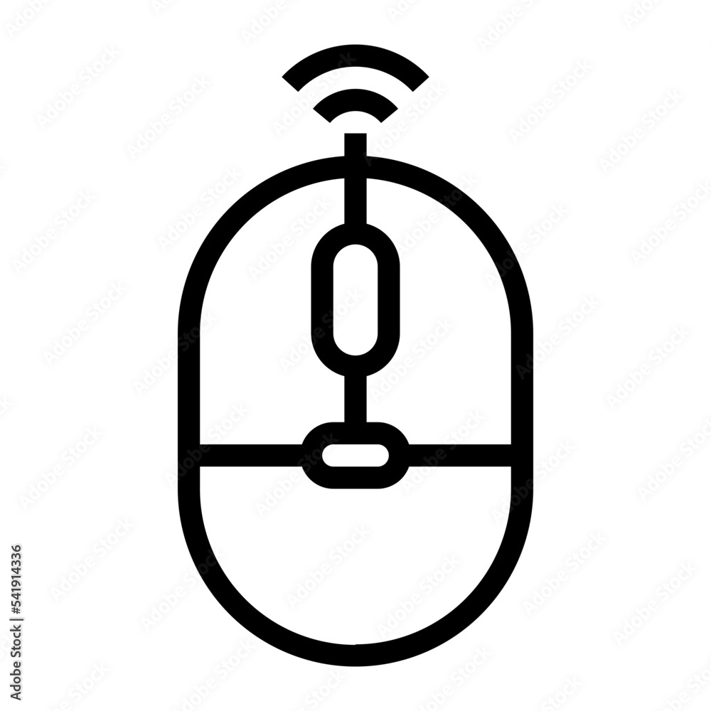 Icon Wireless Mouse With Style Outline Icon Wireless Mouse With Style Outline