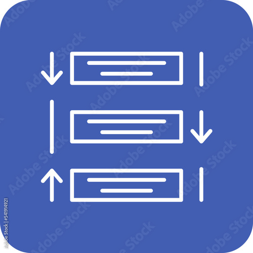 Rearrange Tasks Line Round Corner Background Icon